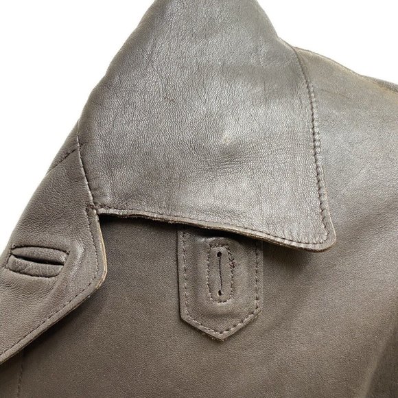 100% Authentic Ermenegildo Zegna 3/4 Leather Men's Jacket Size Large - Picture 10 of 13